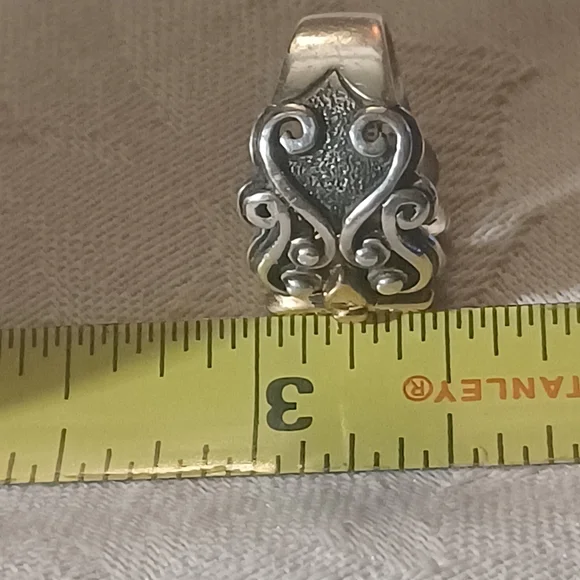 Konstantino Diamond Scroll Ring, SS &18k, Size 5.5 - Picture 12 of 13